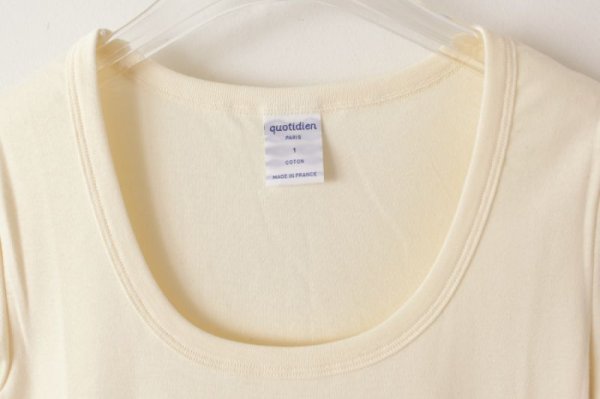 画像4: SALE30%OFF!! Uネックパフスリーブカットソー 049-09(ECRU) (4)