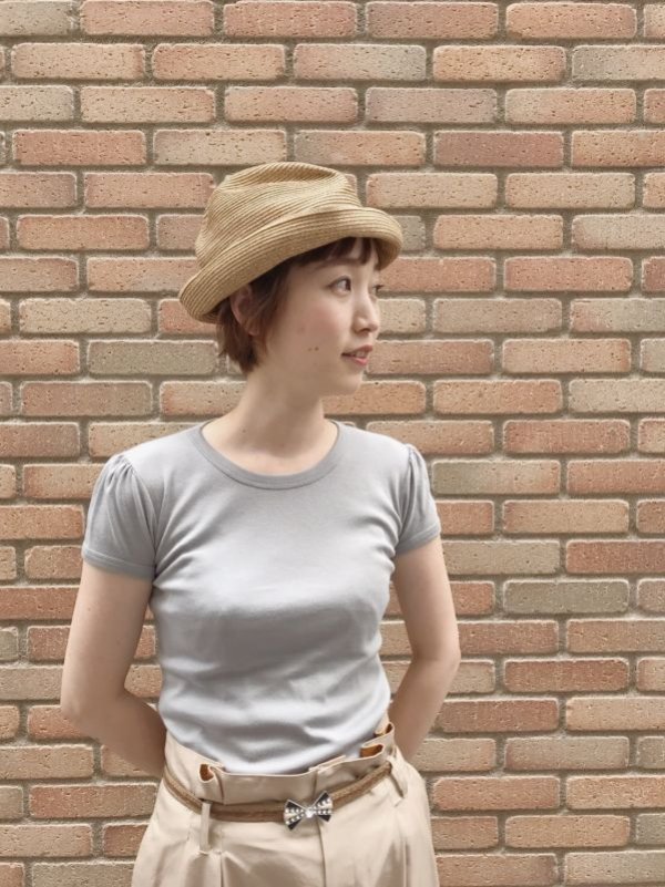 画像12: SALE30%OFF!! クルーネックパフスリーブカットソー 145-09 (BLANC) (12)