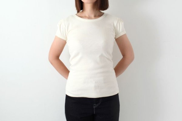 画像8: SALE30%OFF!! クルーネックパフスリーブカットソー 145-09 (ECRU) (8)