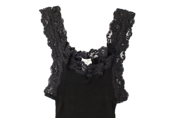 画像4: 【NEW】S/S LANA E SETA PLISSE' CON PIZZO 1491（NERO） (4)