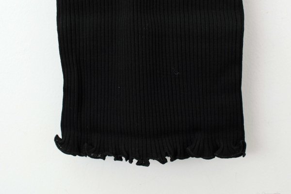 画像6: TOP C/PIZZETTO FILO DI SCOZIA PLISSE 2004(NERO) (6)