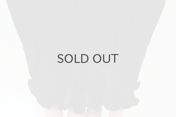 画像7: TOP C/PIZZETTO FILO DI SCOZIA PLISSE 2004（NERO） (7)