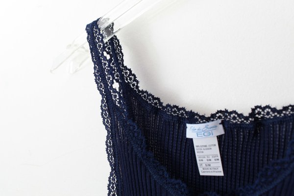 画像4: TOP C/PIZZETTO FILO DI SCOZIA PLISSE 2004（BLEU） (4)