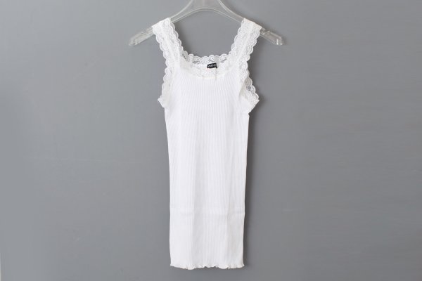 画像2: SPALLINO PLISSE C/GIRI IN PIZZO 602（BIANCO） (2)