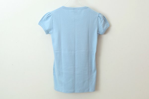 画像2: SALE30%OFF!! クルーネックパフスリーブカットソー 145-09（BLUE IMP） (2)
