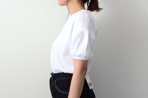画像13: ドロップショルダー パフスリーブカットソー 150-18 (BLANC) (13)