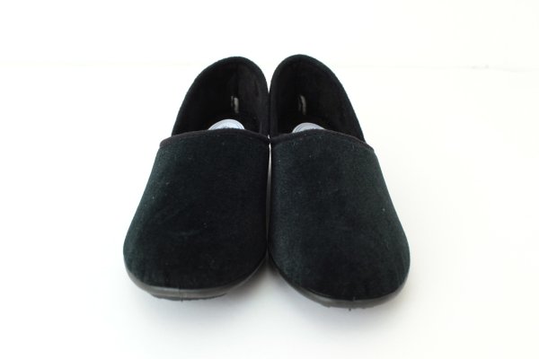 画像3: ベルベットスリッポンシューズ(BK) (3)