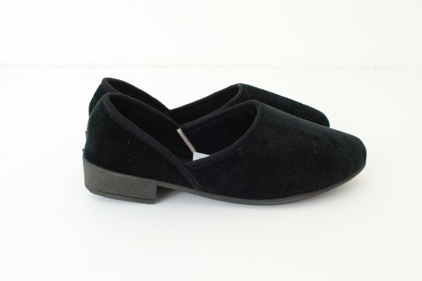 画像6: ベルベットスリッポンシューズ(BK) (6)