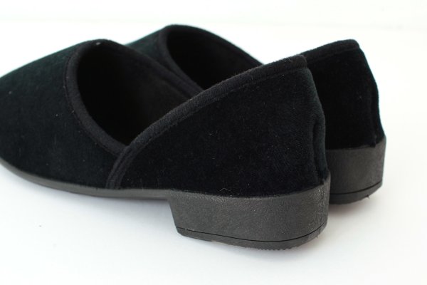 画像11: ベルベットスリッポンシューズ(BK) (11)