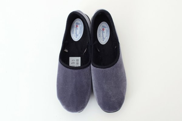 画像2: SALE20%OFF!! ベルベットスリッポンシューズ(GY) (2)