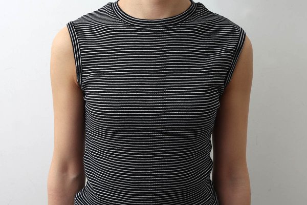 画像9: Panel-rib tanktop 848C (BLK-W2) (9)