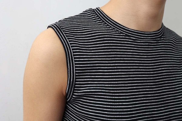 画像10: Panel-rib tanktop 848C (BLK-W2) (10)