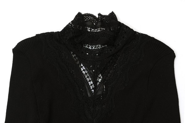 画像3: RWBenita LS Regular Turtleneck T-shirt 100007 (BK) (3)