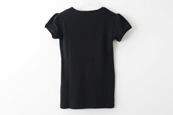 画像2: SALE30%OFF!! Uネックパフスリーブカットソー 049-09（NOIR） (2)