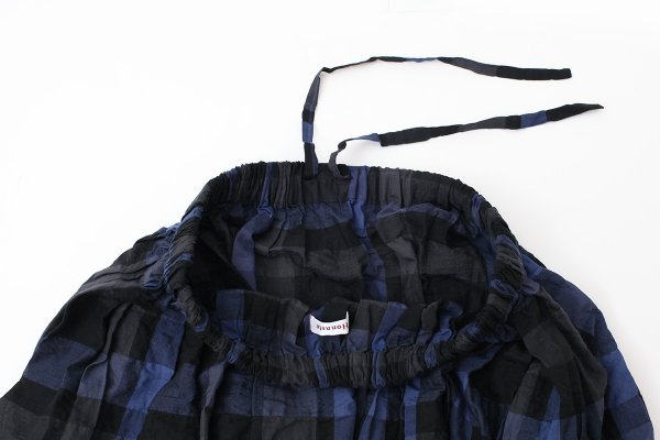画像7: Gather Skirt (BK×NV) (7)