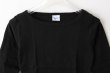 画像3: Panel-rib Boatneck L/S Tee 820C (BK) (3)