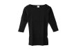 画像1: Panel-rib Boatneck L/S Tee 820C (BK) (1)