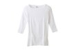 画像1: Panel-rib Boatneck L/S Tee 820C (WH) (1)