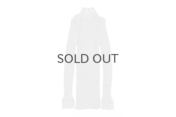 画像1: ML LUPETTO PLISSE' C/COLLO E POLSI PIZZO 304 (GRIGIO M) (1)