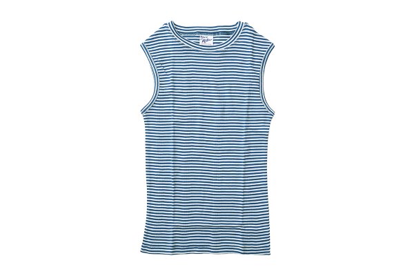 画像1: Panel-rib tanktop 848C (WHT-BU) (1)
