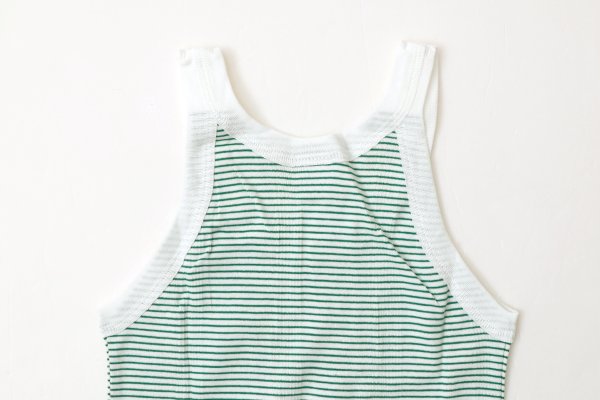 画像5: SALE!! Panel-rib Athletic tank 831C (WHT-GR) (5)