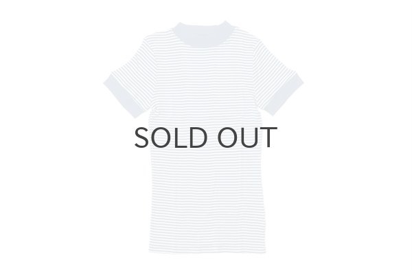 画像1: Panel-rib M/N Tee 829C (WHT-BU) (1)