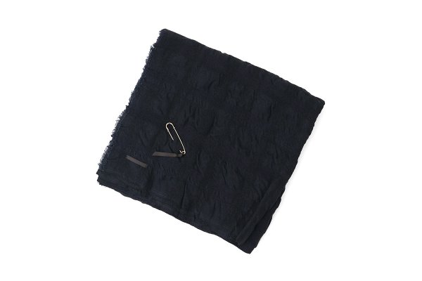 画像1: SALE15%OFF!! Wide Stole C/W Washed Shadow Check (NV) (1)