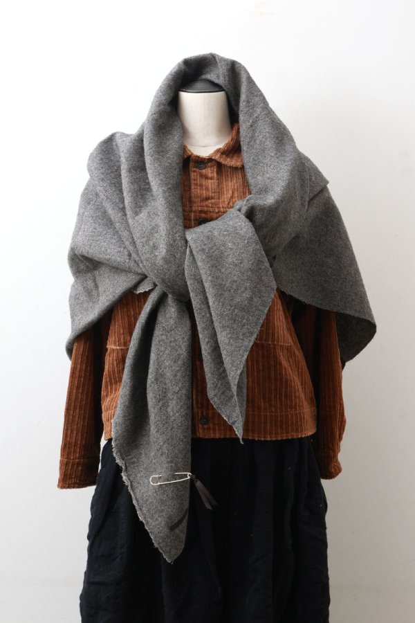 画像7: SALE15%OFF!! Wide Stole C/W Washed Twill (GY) (7)