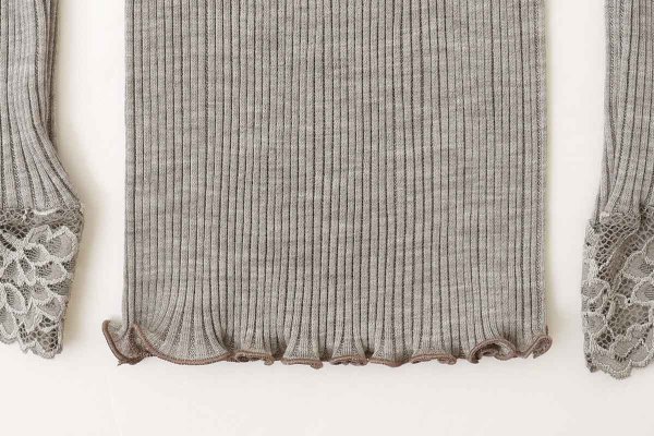 画像6: ML LUPETTO PLISSE' C/COLLO E POLSI PIZZO 304 (NOCE) (6)