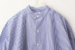 画像3: 別注!! BANDCOLLAR SHIRT LONDON STRIPE (DBL) (3)
