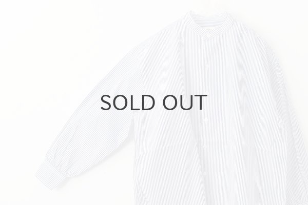 画像5: 別注!! BANDCOLLAR SHIRT LONDON STRIPE (DBL) (5)