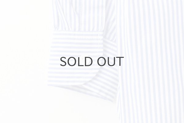 画像6: 別注!! BANDCOLLAR SHIRT LONDON STRIPE (BBL) (6)