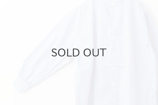 画像5: 別注!! BANDCOLLAR SHIRT LONDON STRIPE (BBL) (5)