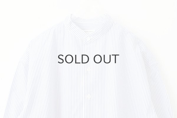 画像3: 別注!! BANDCOLLAR SHIRT LONDON STRIPE (BBL) (3)