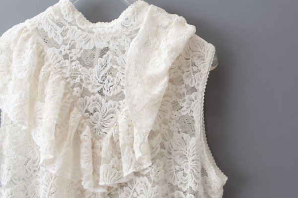 画像5: RWDania Lace LS Ruffle Lace Top 101261 (IV) (5)
