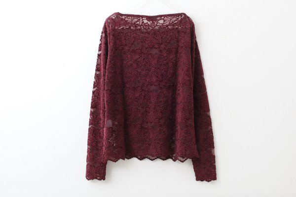 画像2: RWDania Lace LS Boatneck Lace T-shirt 101259 (TP) (2)