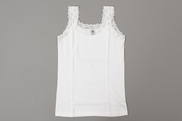 画像2: レースタンクトップ 866(BLANC) (2)