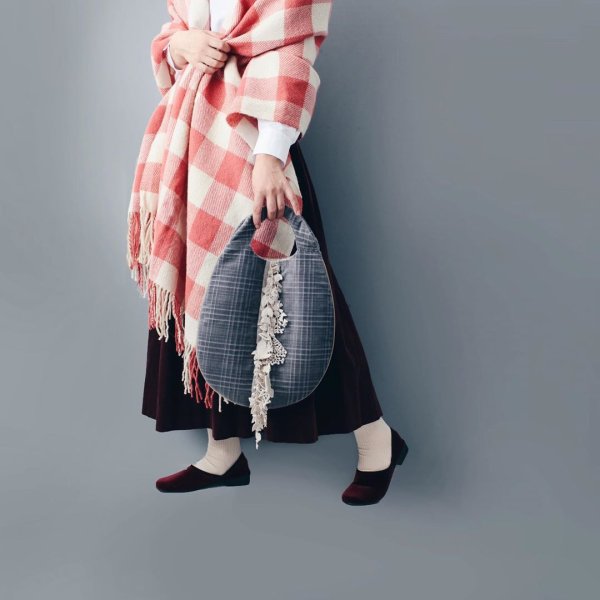 画像12: SALE20%OFF!! ベルベットスリッポンシューズ(GY) (12)