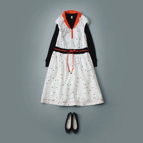 画像9: ☆ キャズエドゥミ 別注スペシャルアイテム sea fowl ドレス YS3750(WH) (9)