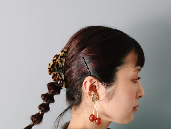 画像5: SALE50%OFF!! France dead stock チェリーイヤリング(OR2) (5)