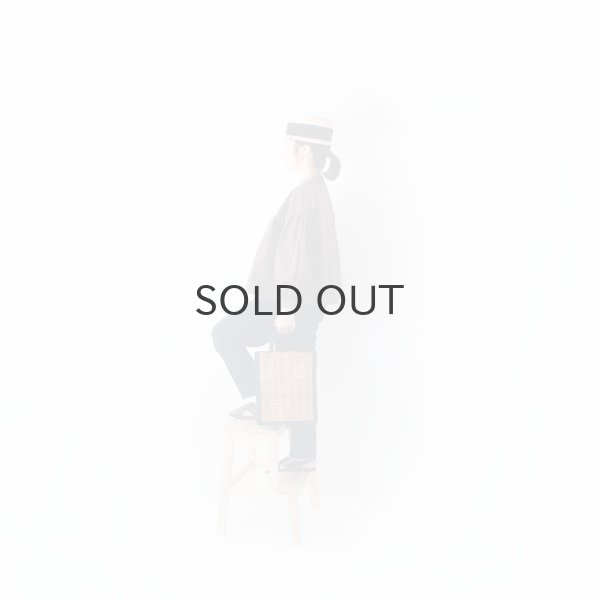 画像8: キャンバス・カゴ袋ハンド (BK) (8)