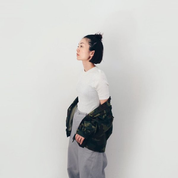 画像7: 40/- 丸胴テレコ 半袖プルオーバー(6301:BK) (7)