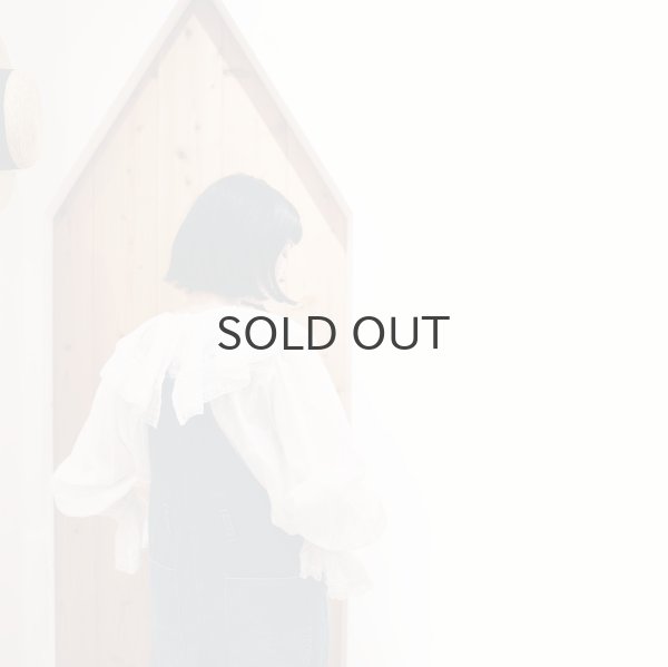 画像22: 80ボイル レースピンタックラッフルケープ衿ブラウス (WH) (22)