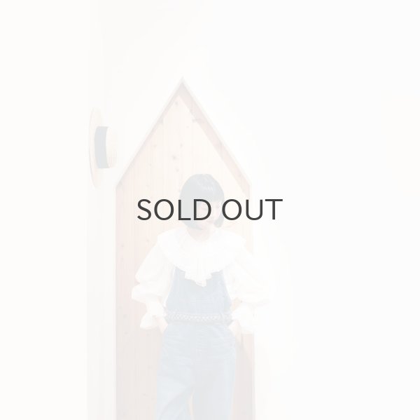 画像21: 80ボイル レースピンタックラッフルケープ衿ブラウス (WH) (21)