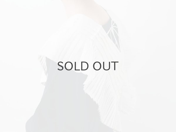 画像10: Khadi Silk Tuck Ruffle Collar (WH) (10)