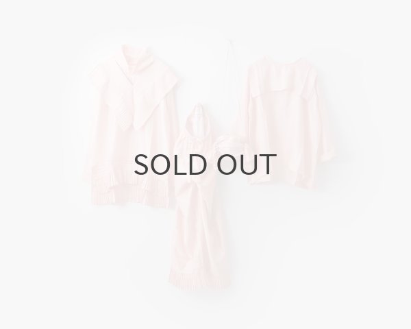 画像13: Khadi Silk Tuck Ruffle Collar (WH) (13)