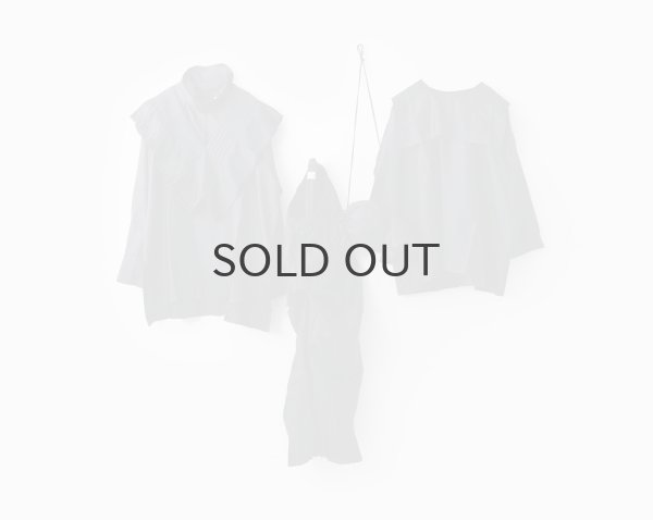 画像14: Khadi Silk Tuck Ruffle Collar (WH) (14)