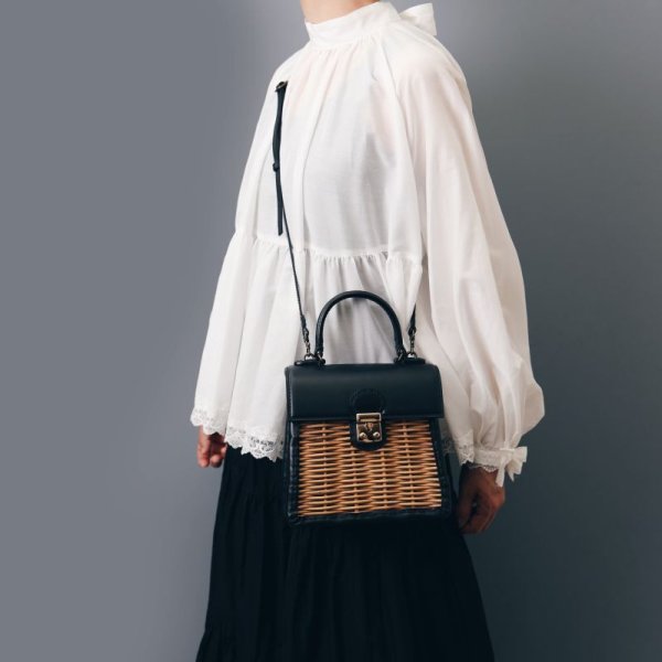 画像14: カーフ・ハンドバッグ S (BK) (14)