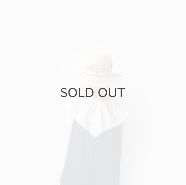 画像14: 80ボイルレース ケープカラーノースリーブブラウス (WH) (14)