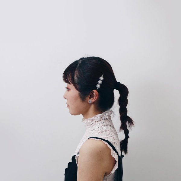 画像9: pearl×crystal hair pin (30739) (9)